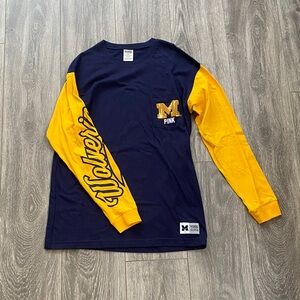 PINK Victoria's Secret - University of Michigan Long Sleeve Tee - Size XS